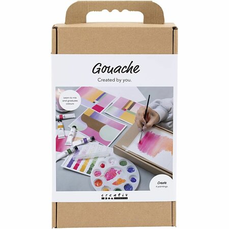 Hobbyset Gouache, Schilderijen, diverse kleuren, 1 doos