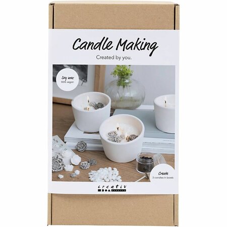Hobbyset Kaarsen Maken, Roos, beige, wit, cr&egrave;me, 1 doos