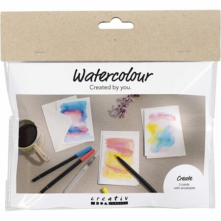 Mini Hobbyset Aquarel, Kaarten en enveloppen, 1 doos