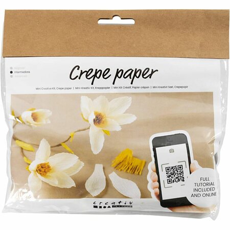Mini Hobbyset Cr&ecirc;pepapier, Magnoliatak, Cr&ecirc;pe-verhouding: 180%, 1 doos