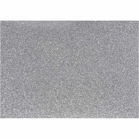 Opstrijkfolie, A5, vel 148x210 mm, glitter, zilver, 1 vel