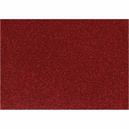 Opstrijkfolie, A5, vel 148x210 mm, glitter, rood, 1 vel