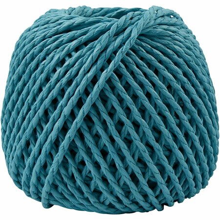 Papier garen, dikte 2,5-3 mm, turquoise, 150 gr, 40 m/ 1 bol