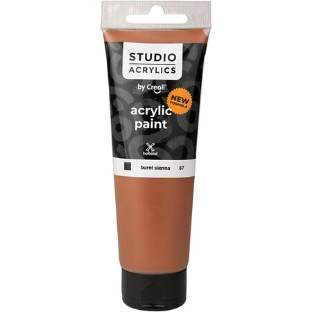 Acrylverf Burnt Sienna bruin (#67) | Hobbyverf | Bruine acrylic verf | Dekkend | 120 ml | 1 fles