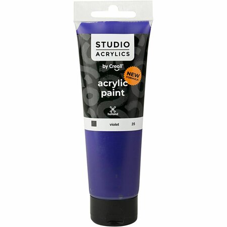 Acrylverf Violet paars (#25) | Hobbyverf | Paarse acrylic verf | Dekkend | 120 ml | 1 fles