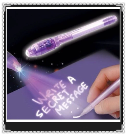 Magische Stift - Stift Onzichtbare Inkt - Geheimschrift - UV inkt - Black Light - Lichtgevende inkt