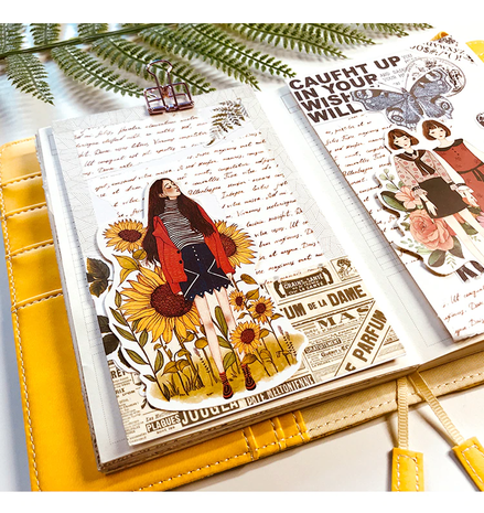Scrapbook plaatjes - Foto Album - Dagboek Stickers - Poezie Album - Vrouwen en Vriendinnen - 9 stuks