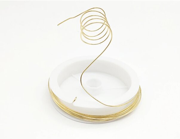 Metallic Koperdraad - Hobbydraad - DIY Draad - Copper Wire - Sieraden maken - Goudkleurig - Gold - 0,3mm - 13mtr