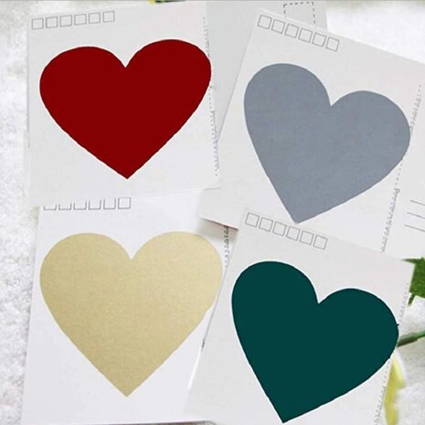 Krasstickers - Zilveren Hartjes Groot - Kraskaarten Maken - Zelf Krasplaatjes Maken - DIY Kraskaarten - Waardebon Kraskaarten - Persoonlijke Kraskaarten - Krasbon Maken - DIY Waardebonnen - Cadeaubon