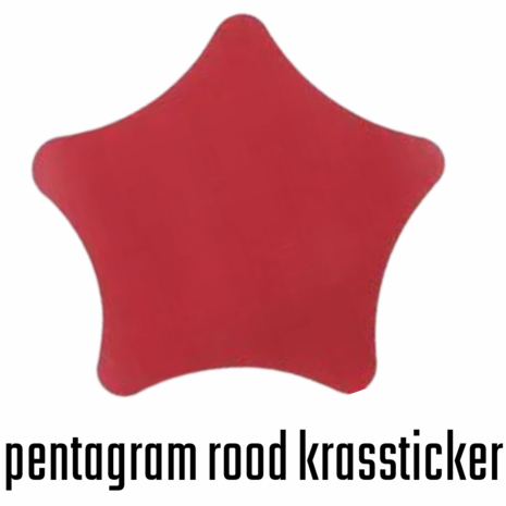 Krasstickers - Zelf krasplaatjes maken - Kraskaart Sticker - Pentagram - Rood - 6cm - 10 stuks