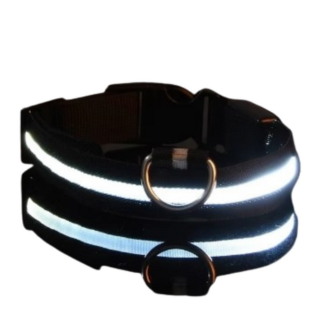 Zwarte Lichtgevende Hondenhalsband LED Verlichting