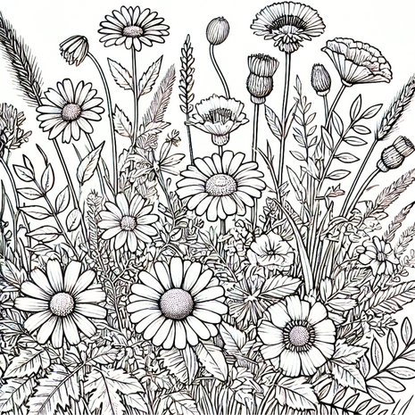 Bloemen Kleurboek – Bloemen Kleurplaten – Volwassenen En Kinderen Bloemboeketten