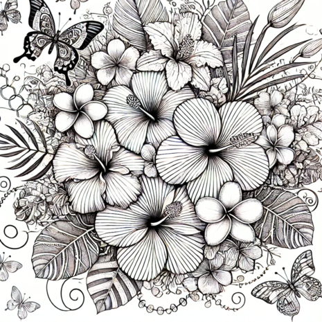 Bloemen Kleurboek – Bloemen Kleurplaten – Volwassenen En Kinderen Bloemboeketten