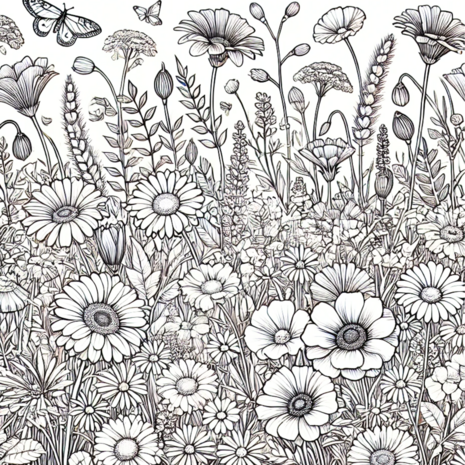 Bloemen Kleurboek – Bloemen Kleurplaten – Volwassenen En Kinderen Bloemboeketten