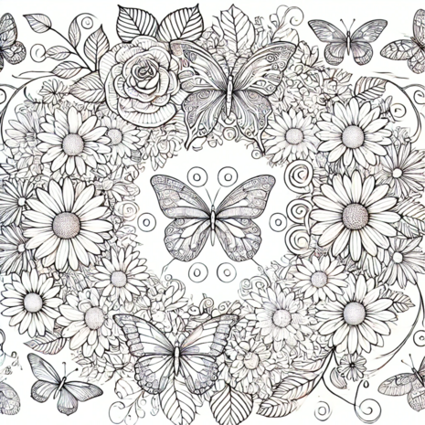 Bloemen Kleurboek – Bloemen Kleurplaten – Volwassenen En Kinderen Bloemboeketten