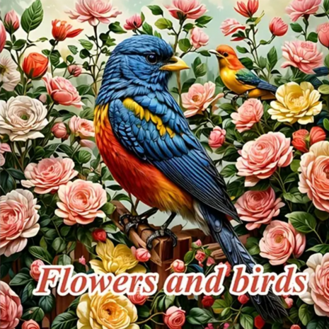 Kleurboek vogels en bloemen – Natuur kleurboek – Kleurboek natuur – Creatief Kleurboek Natuur 