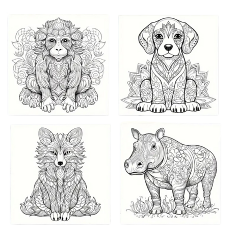 Kleurboek Dieren Mandala - Mandala Kleurplaten Dieren - Kleurboek Volwassenen Dieren 