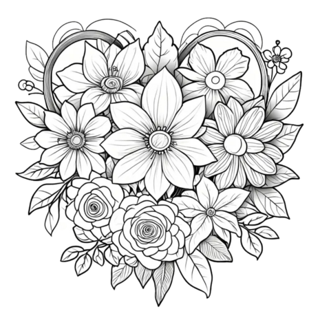 Love Vines Kleurboek – Kleurboek Bloemen En Harten – Romantisch kleurboek – Kleurboek Liefde