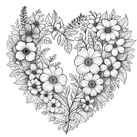 Love Vines Kleurboek – Kleurboek Bloemen En Harten – Romantisch kleurboek – Kleurboek Liefde