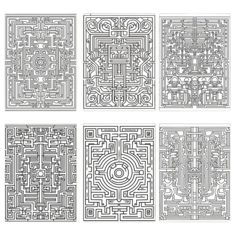 Kleurboek Mandala Doolhoven  Mandala Kleurplaten  Kleurboek Volwassenen  Creatieve Kleurboeken  Mandala Doolhof Kleurboek  Kleurboek Uitdaging  Kleurboek Met Doolhoven - A4 - 40 Kleurplaten