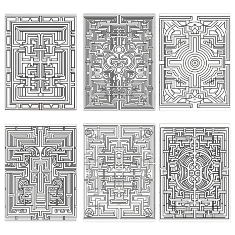 Kleurboek Mandala Doolhoven  Mandala Kleurplaten  Kleurboek Volwassenen  Creatieve Kleurboeken  Mandala Doolhof Kleurboek  Kleurboek Uitdaging  Kleurboek Met Doolhoven - A4 - 40 Kleurplaten