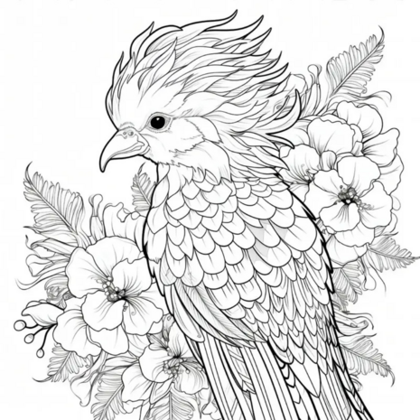 Kleurboek Mooie Vogels – Vogel Kleurboek – Kleurboek Vogels – Kleurplaten Vogel