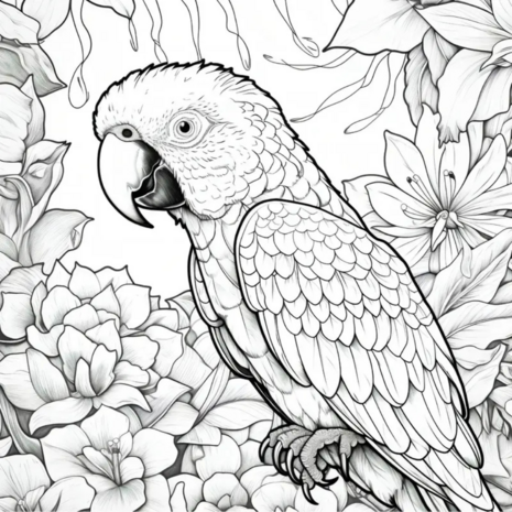 Kleurboek Mooie Vogels – Vogel Kleurboek – Kleurboek Vogels – Kleurplaten Vogel