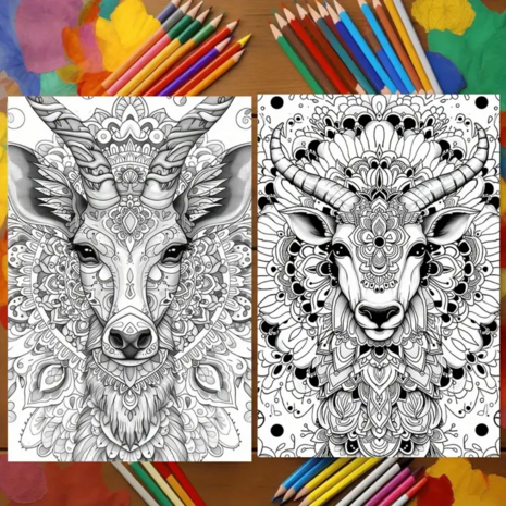 Kleurboek Dieren Mandala's – Dieren Mandala Kleurboek – Kleurboek Dieren – Mandala Dieren Kleurplat