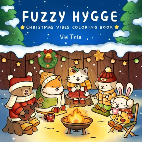 Comfy & Christmas Kleurboek - Gezellige Kerst Kleurplaten - Kleurboek Volwassenen en Kinderen - Knus Kleurboek