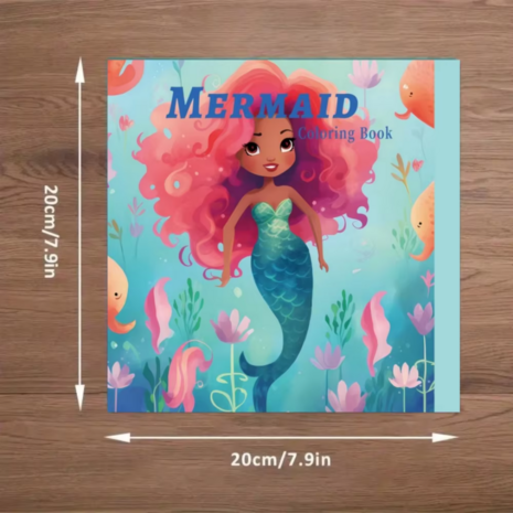 Kleurboek Zeemeerminnen – Zeemeermin Oceaan Thema – Kleurboek Voor Volwassenen En Kinderen – Schattige Ill