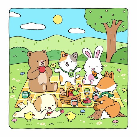 Fuzzy Friends Kleurboek - Viva Tinta Kleurboek - Gezellige Kleurplaten - Kleurboek Volwassenen en Kinderen - Knus Kleurboek