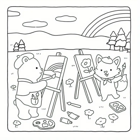 Fuzzy Friends Kleurboek - Viva Tinta Kleurboek - Gezellige Kleurplaten - Kleurboek Volwassenen en Kinderen - Knus Kleurboek