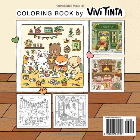 Fuzzy Hygge Kleurboek - Cute & Cozy - Vivi Tinta Kleurboek - Gezellige Kleurplaten