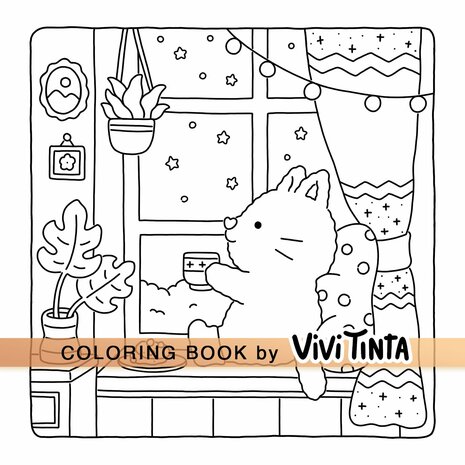 Fuzzy Hygge Kleurboek - Cute & Cozy - Vivi Tinta Kleurboek - Gezellige Kleurplaten