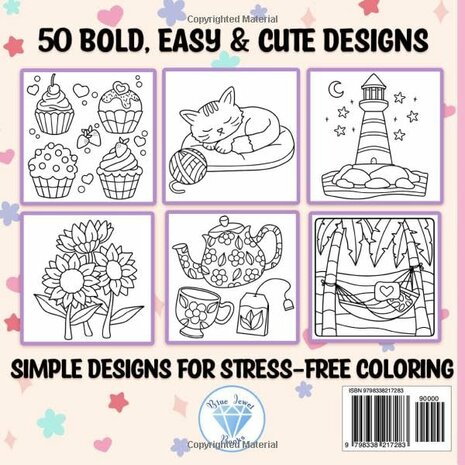 Relaxation Kleurboek - BJB Publishing - Bold & Easy - Kleurboek Volwassenen en Tieners
