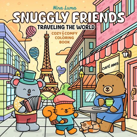Snuggly Friends Kleurboek - Nina Luma Kleurboek - Traveling the World