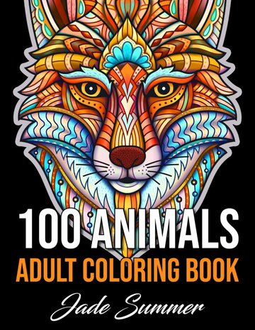 Kleurboek 100 Animals - Jade Summer - Kleurboek Dieren Mandala's - Dieren Mandala Kleurboek