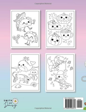 Kawaii Kleurboek - Kawaii Illustraties - Lieve Kawaii Dieren - Kawaii Eten en Snoep - Mindful Ontspannend Kleurboek 