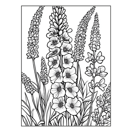 Bloemen Kleurboek - Bloemen Kleurplaten - Volwassenen En Kinderen Bloemboeketten - Kleurboek Natuur Wilde Bloemen - 21,59 x 21,59 cm - 40 Kleurplaten