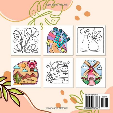 Keurboek Minimal Art - Southern Lotus - Kleurboek Volwassenen En Tieners - Bold & Easy Designs - Landschap - Abstract - 40 Simpele Kleurplaten - Incl. Alcoholmarker