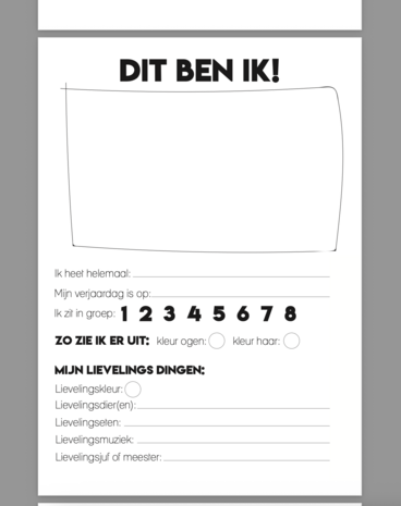 Studio Ins & Outs - Vriendenboekje - VIP’25 - Hartjespatroon in Gele en Paarse Tinten - Invulboek voor Kinderen - Herinne