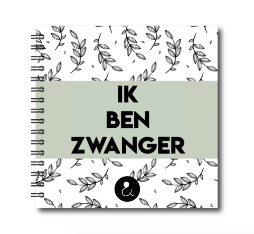 Invulboek Fotoboek Notities Zwangerschap - Botanical - Groen