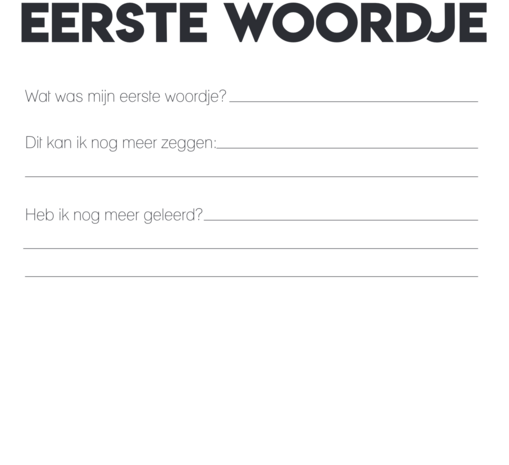 Studio Ins & Outs – Invulboek Baby’s Eerste Jaar – Fotoboek & Herinneringsboek – Met 80 Invulpagina’s – Bot