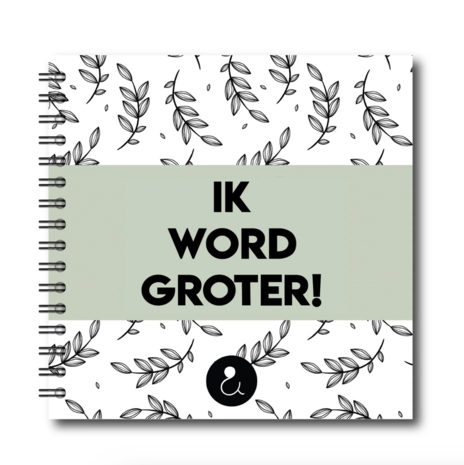 Studio Ins & Outs - Invulboek 4-12 jaar - Ik word groter - Groen - Herinneringsboek Invulboek Kind - Kinder dagboek - Groen