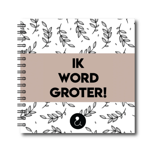 Studio Ins & Outs - Invulboek 4-12 jaar - Ik word groter - Sand - Herinneringsboek Invulboek Kind - Kinder dagboek - Sand -