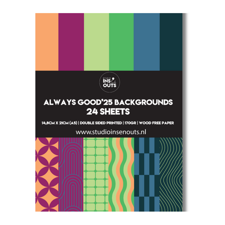 Studio Ins & Outs Paperpad Always Good'25 - Paper Pack - Scrapbook Papier - Papierblok - Designpapier - Patroonpapier 