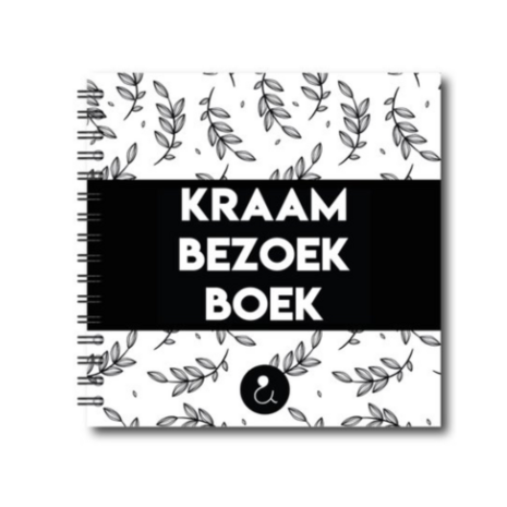 Studio Ins & Outs - Invulboek - Kraambezoek Boek - Kraamboek - Kraamcadeau - 21x21cm - Zwart