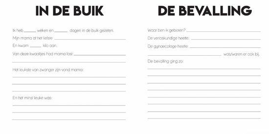 Studio Ins & Outs - Invulboek Kraamvisite - Kraambezoek Boek - Kraamboek - Kraamcadeau