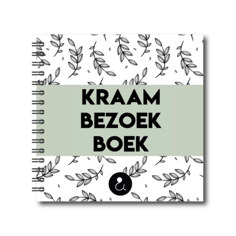 Studio Ins & Outs - Invulboek Kraamvisite - Kraambezoek Boek - Kraamboek - Kraamcadeau - Groen
