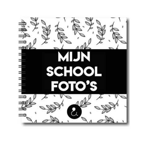 Studio Ins & Outs - Schoolfotoboek - Mijn schoolfoto&#x0027;s - Invulboek voor Basisschool - Herinneringsboek Kind - Zw